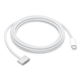 Apple Câble USB-C vers MagSafe 3 pour MacBook, 2 m, charge rapide, tressé argent