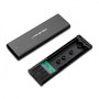 QOLTEC Boîtier pour disques M.2 en aluminium graphite USB 3.1 Gen 2