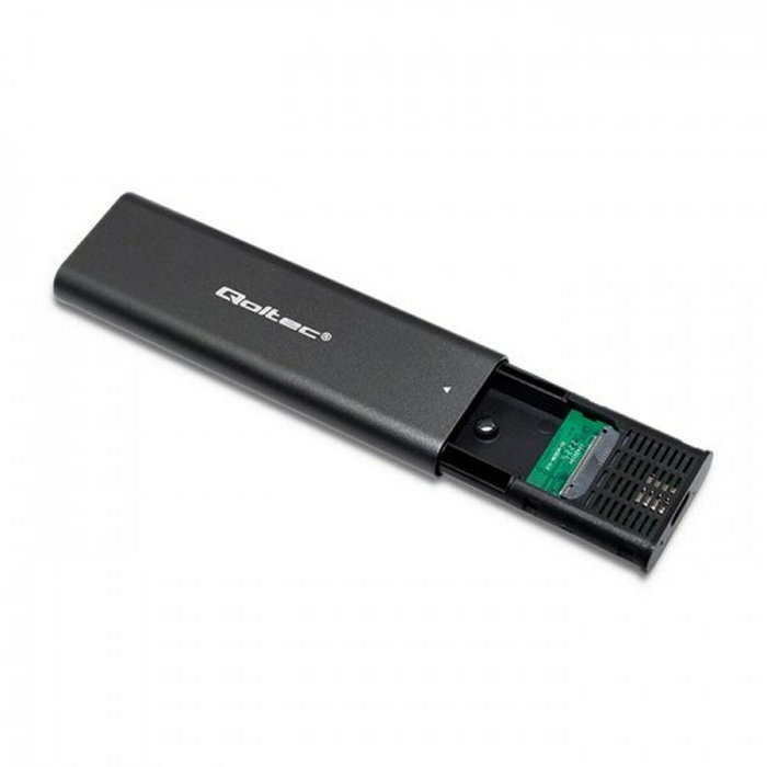 QOLTEC Boîtier pour disques M.2 en aluminium graphite USB 3.1 Gen 2