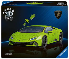Ravensburger - Puzzle 3D Lamborghini Huracán EVO Voiture Verte - 108 Pièces - Boîte et Instructions Multilingues