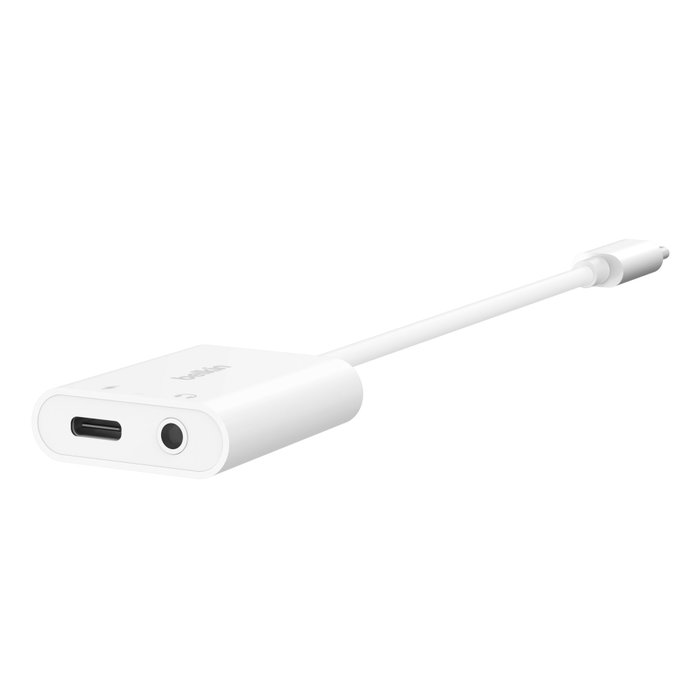 Belkin RockStar Adaptateur Audio et Charge USB-C 3,5 mm - Blanc - NPA004btWH Belkin RockStar Adaptateur Audio et Charge USB-C 3,5 mm - Blanc - NPA004btWH