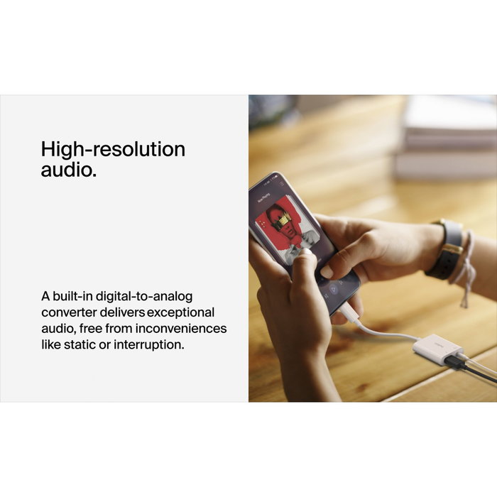 Belkin RockStar Adaptateur Audio et Charge USB-C 3,5 mm - Blanc - NPA004btWH Belkin RockStar Adaptateur Audio et Charge USB-C 3,5 mm - Blanc - NPA004btWH