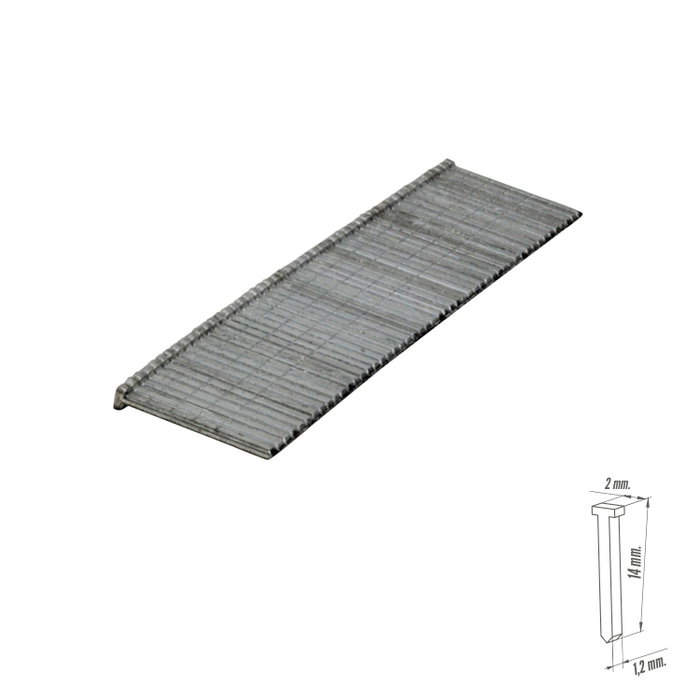 MAURER Agrafe type pinte tête plate 14 mm, 1 000 unités MAURER Agrafe type pinte tête plate 14 mm, 1 000 unités