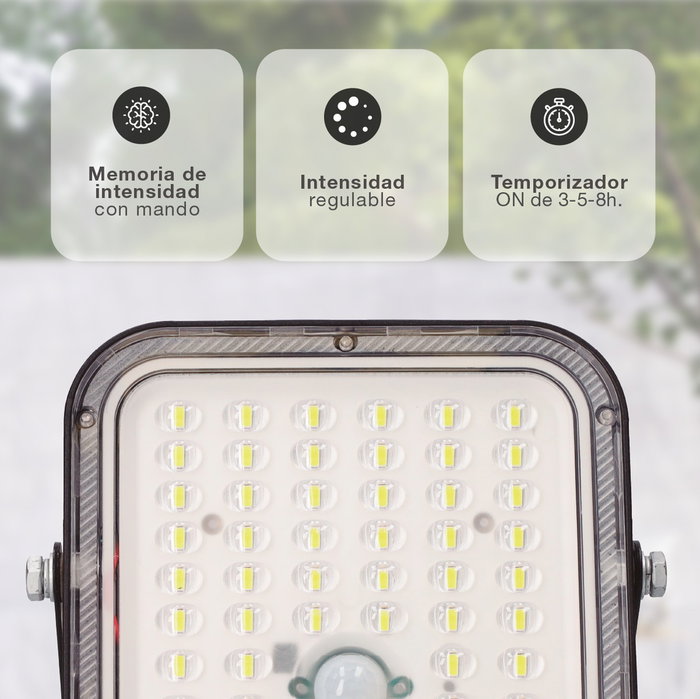 GSC Evolution Projecteur solaire LED Pamol 100W, Noir GSC Evolution Projecteur solaire LED Pamol 100W, Noir