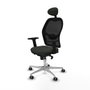 Piqueras y Crespo Chaise de Bureau avec Appui-tête Jorquera 2D086G1 Noir
