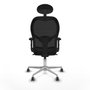 Piqueras y Crespo Chaise de Bureau avec Appui-tête Jorquera 2D086G1 Noir