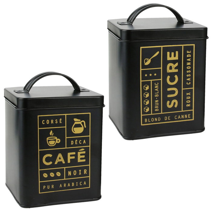 La Boite a Boîte de rangement métallique Sucre ou Café