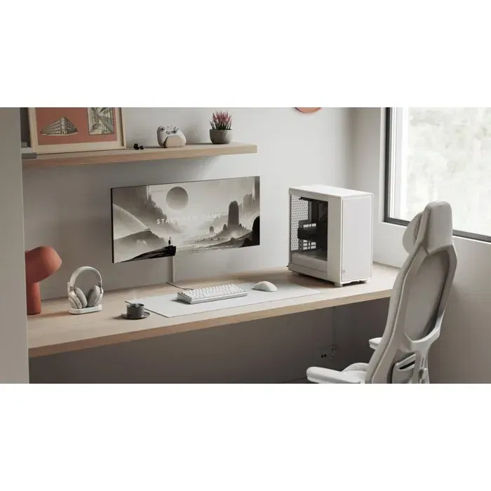 Fractal Design FD-C-EPO1A-03 Boîtier PC Epoch Blanc, ATX, Verre trempé teinté clair, Refroidissement avec 3 ventilateurs Momentum