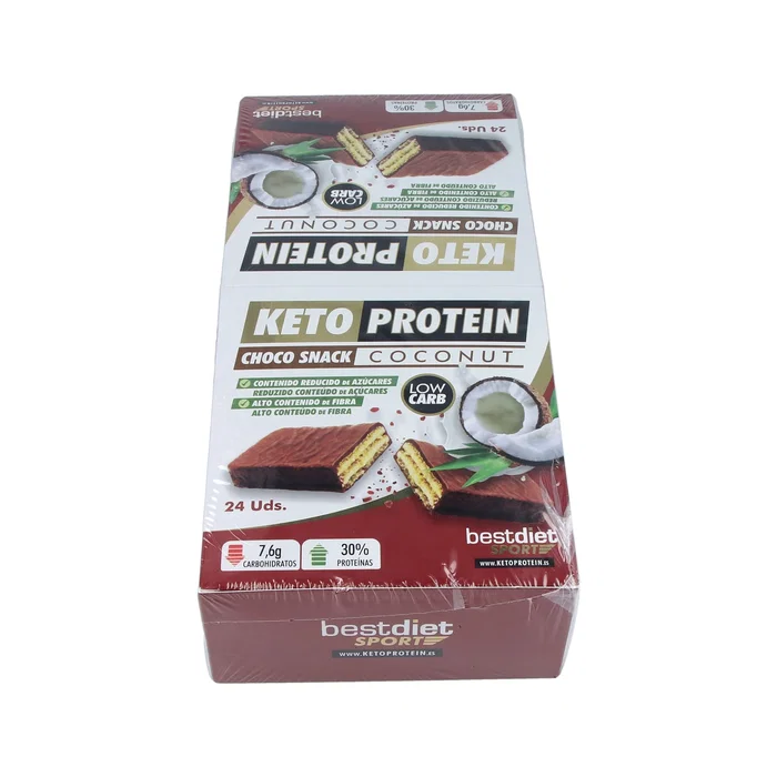 KETO PROTEIN Choco Snack Coconut Barres protéinées 24Uds. KETO PROTEIN Choco Snack Coconut Barres protéinées 24Uds.
