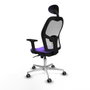 Piqueras y Crespo 2D086G1 Chaise de Bureau avec Appui-tête Lila