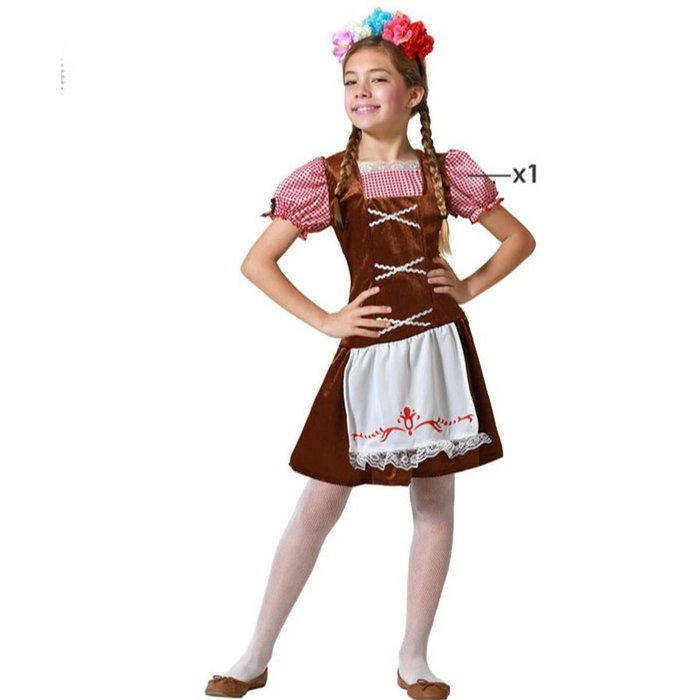 BigBuy Carnival Déguisement Serveuse Allemande Marron