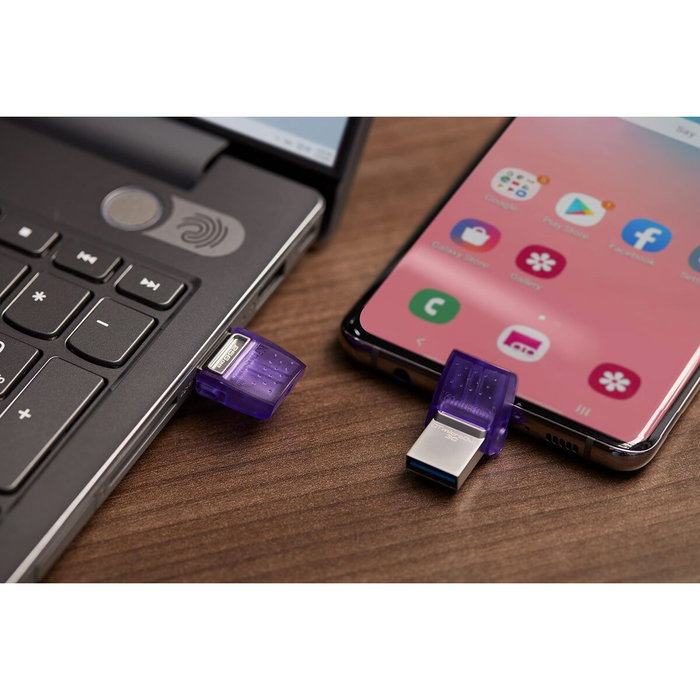 Clé USB Kingston microDuo 3C Violet 128 GB