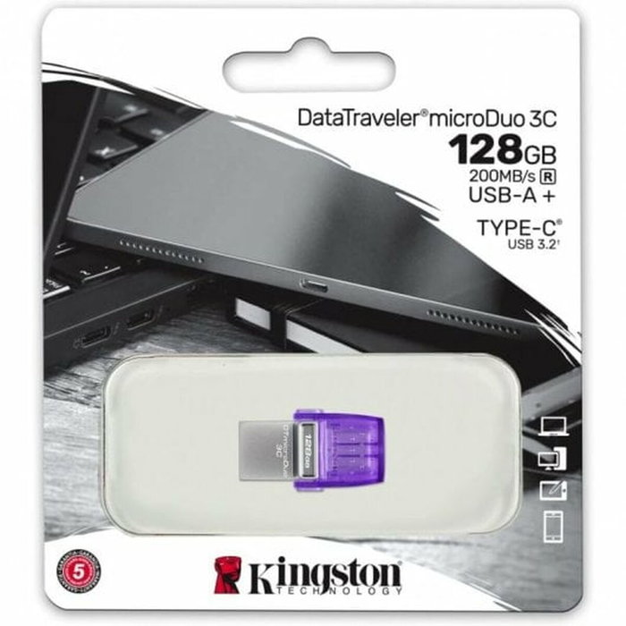 Clé USB Kingston microDuo 3C Violet 128 GB