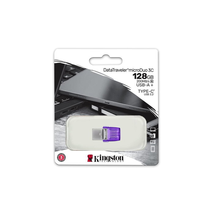 Clé USB Kingston microDuo 3C Violet 128 GB