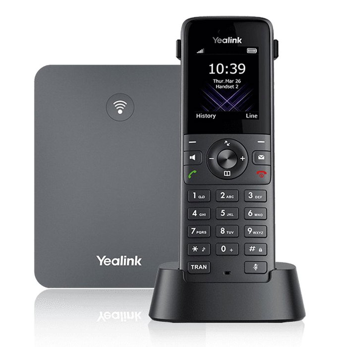 Yealink W73H Combiné Téléphone DECT Sans Fil Noir - Audio HD, Réduction de Bruit, Batterie Longue Durée