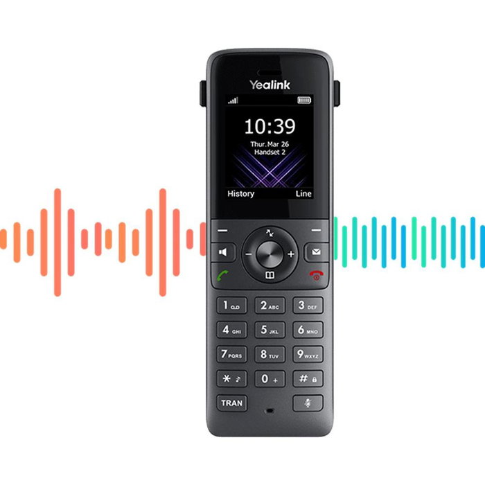 Yealink W73H Combiné Téléphone DECT Sans Fil Noir - Audio HD, Réduction de Bruit, Batterie Longue Durée