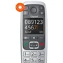 Gigaset E560A Téléphone DECT sans fil Noir/Argent avec Répondeur, Grand écran et Touches, Compatible Aides Auditives