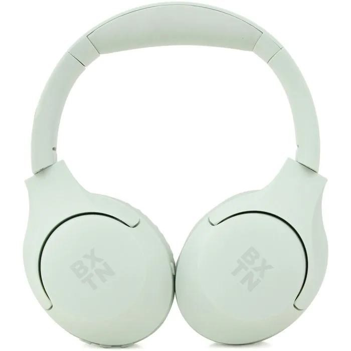 Buxton BHP 8700 GREEN - Casque audio supra-auriculaire sans fil Bluetooth avec autonomie 60h, mode jeu à faible latence et charge rapide USB-C, coussinets en cuir PU