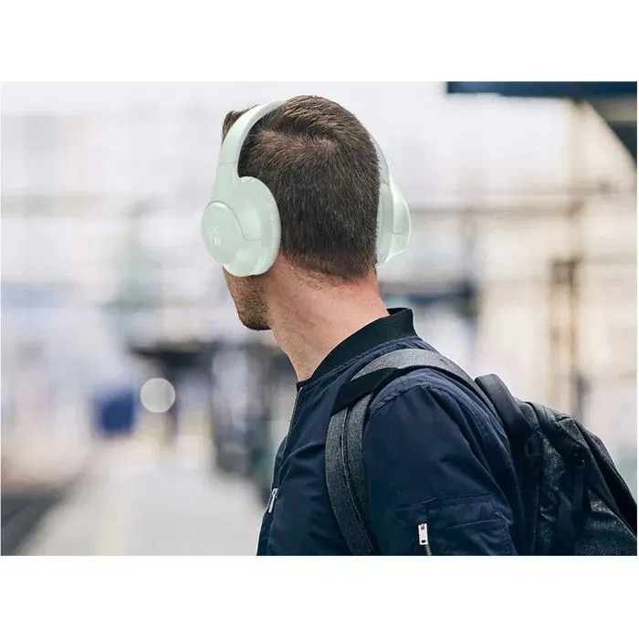 Buxton BHP 8700 GREEN - Casque audio supra-auriculaire sans fil Bluetooth avec autonomie 60h, mode jeu à faible latence et charge rapide USB-C, coussinets en cuir PU
