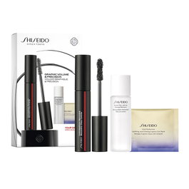 Shiseido Étui de Masque ControlledChaos 3 pièces - Mascara Volume Longueur 24h + Démaquillant + Masque Contour des Yeux