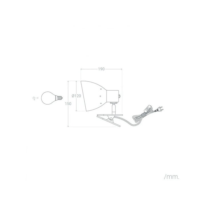 Pathein SKD-T1003 Lampe de Table Flexo Métal avec Pince pour Bureau, Design Moderne, Ampoule E27 Non Incluse, Noir