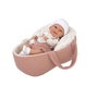 Muñecas Arias Poupée Elegance Babyto Rose avec landau et tétine - Corps vinyle, fille, 33 cm