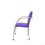 Silla Hellín tapizada con Tela color Lila. Brazos fijos