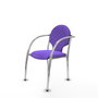 Silla Hellín tapizada con Tela color Lila. Brazos fijos