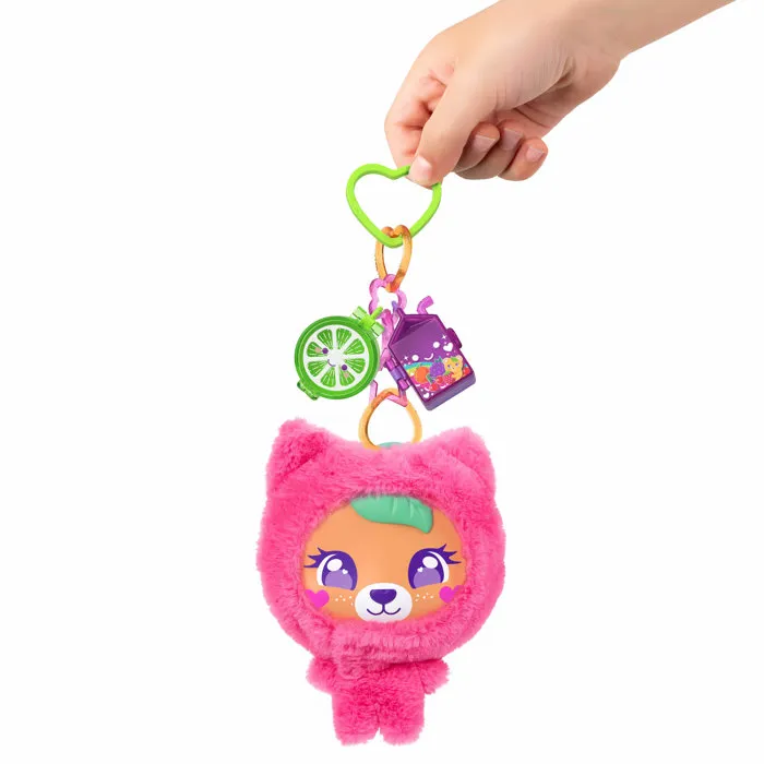 Mattel JKC79 Polly Pocket Coffret Ourson Tout Doux - Coffret en peluche amovible avec hamac oscillant, bain tournant et accessoires - Jouet pour enfants dès 4 ans
