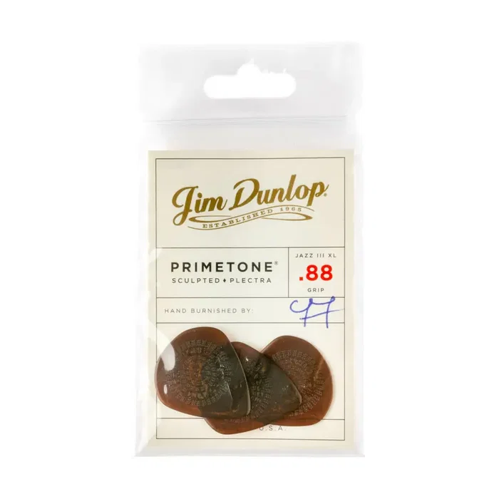 Dunlop Pack 3 Primetone Sculpted Plectra Jazz III XL - 0,88 mm médiators guitare