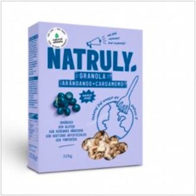 Natruly Granola Bio aux Myrtilles et Cardamome 325g – Vegan, sans Gluten Natruly Granola Bio aux Myrtilles et Cardamome 325g – Vegan, sans Gluten