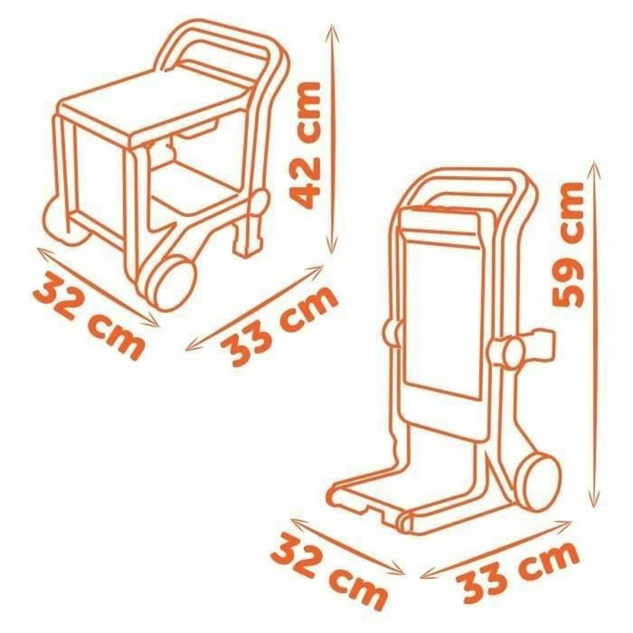 Smoby Diable Bricolo 3 en 1 Black + Decker avec 19 accessoires Smoby Diable Bricolo 3 en 1 Black + Decker avec 19 accessoires