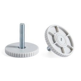 HERRAJES ALK Pied niveleur RIDO Ø50 M8X40 gris clair