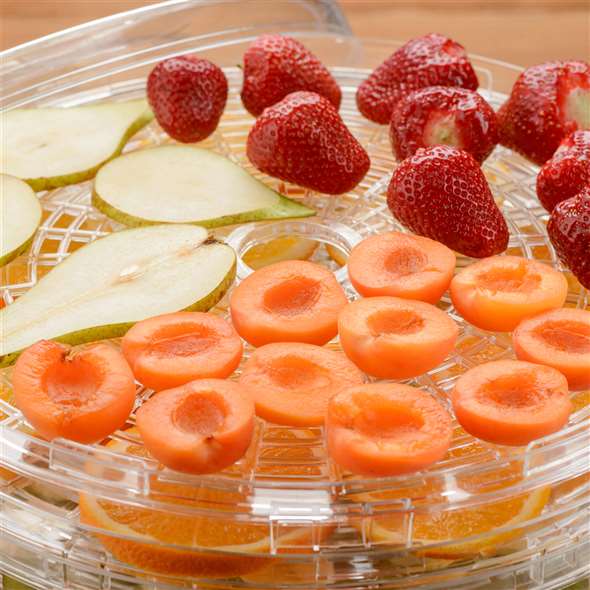Ariete 616 Déshydrateur Alimentaire avec 5 Plateaux Superposés - Pour Fruits, Légumes, Viandes et Poissons - Système Sain qui Préserve les Nutriments et le Goût