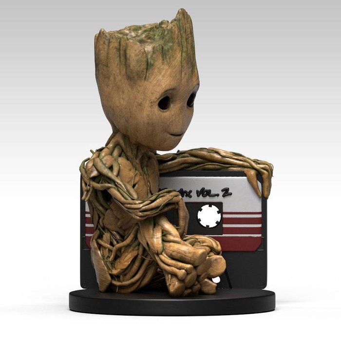 SEMIC STUDIO Figura hucha Baby Groot Cassette Guardianes de la Galaxia 2 Marvel