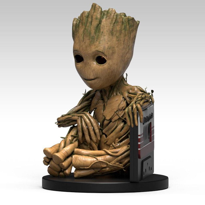 SEMIC STUDIO Figura hucha Baby Groot Cassette Guardianes de la Galaxia 2 Marvel