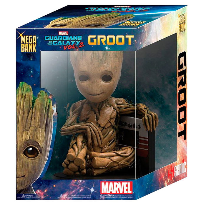 SEMIC STUDIO Figure Tirelire Baby Groot Cassette Gardiens de la Galaxie 2 Marvel - 17cm - PVC