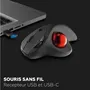 Mobility Lab Souris sans fil Trackball ergonomique pour droitier Noir - Design doux au toucher, navigation latérale, mode économie d'énergie avec récepteurs USB et USB-C