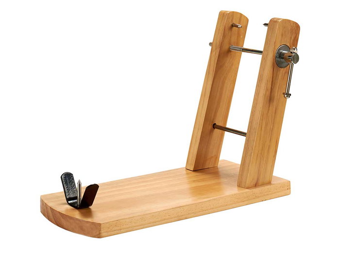 Kinvara Présentoir à jambon double bras naturel en bois de pin Kinvara Présentoir à jambon double bras naturel en bois de pin