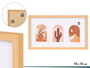 Giftdecor Cadre 3 Photos 10x15 Effet Bambou Marron MDF 40x23x2 cm (Set de 12)