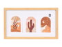 Giftdecor Cadre 3 Photos 10x15 Effet Bambou Marron MDF 40x23x2 cm (Set de 12)