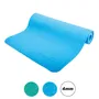 Schildkröt Tapis de yoga FITNESS, 183 x 61 cm, 4 mm, double couche antidérapant, sans PVC, avec sac de transport - Bleu clair