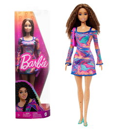 Barbie - Poupée Fashionista avec Robe Marbrée - Modèle HJT03 - Mattel