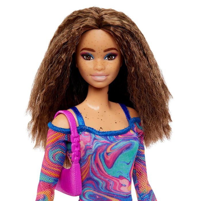 Barbie - Poupée Fashionista avec Robe Marbrée - Modèle HJT03 - Mattel