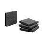 Inofix 3104-3-000 Plots anti-vibratiles caoutchouc noir 10x75x75 mm lot de 4 pour électroménager