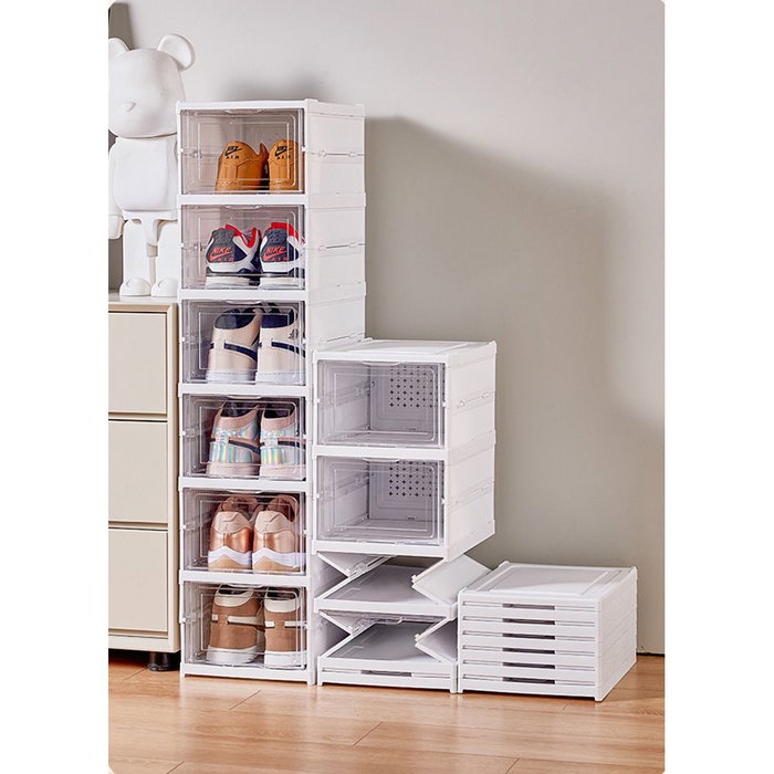 Range-chaussures Fulmo Blanc Plastique dur 25,5 X 34,5 X 105 CM Range-chaussures Fulmo Blanc Plastique dur 25,5 X 34,5 X 105 CM