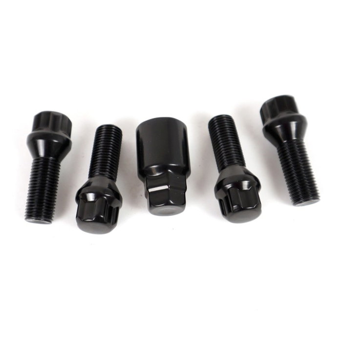 OMP Speed Jeu de 4 Vis Antivol Roues M14x1.5 Conique Noire