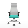 Piqueras y Crespo Chaise de Bureau Albacete Turquoise et Blanc