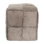 Home Deco Factory Pouf tressé Scott Taupe