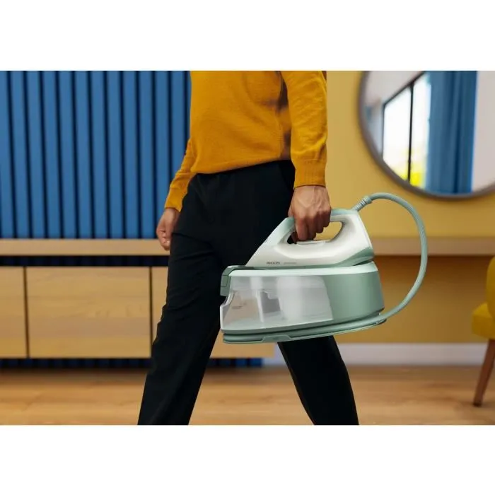 Philips PSG3010/70 - Centrale vapeur Philips 3000 Series - Vert - 2400W - 6 bars - 1.4L - Arrêt automatique